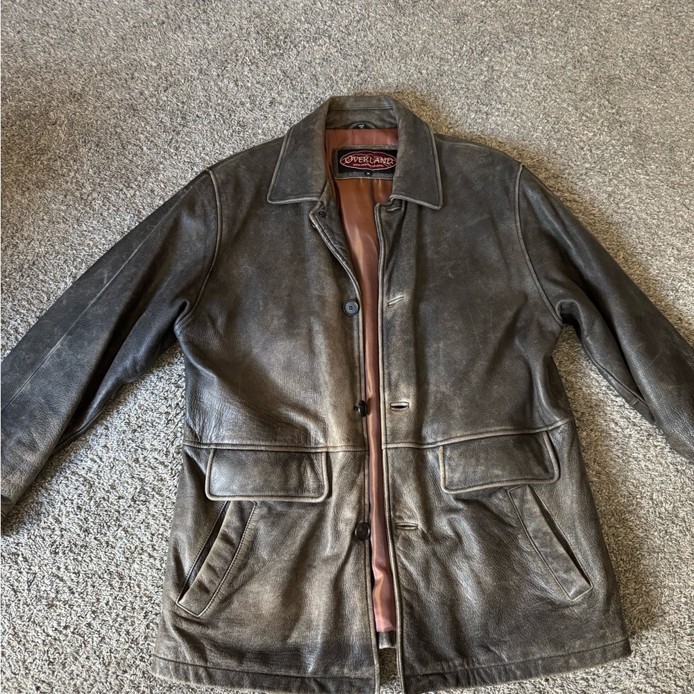 Overland Leather Brown Men's Leather medium